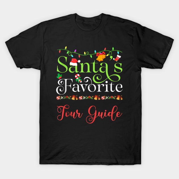 Santas Favorite - Tour Guide - Holiday Top Elf Profession T-Shirt by Origami Fashion